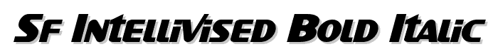 SF Intellivised Bold Italic font
